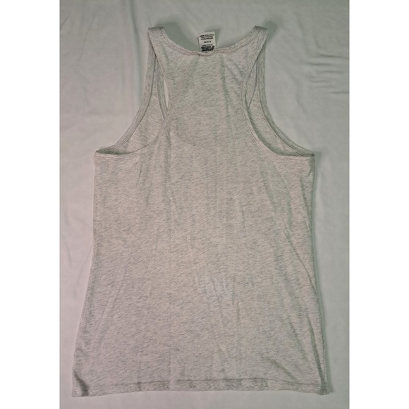 PINK Victoria's Secret Gray Knit Sequin Scoop Neck Racerback Tank Top M Lounge - Picture 8 of 8